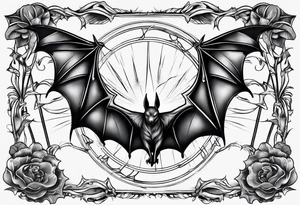 7 bats going through lightning tattoo idea