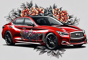 Infiniti sedan tattoo idea