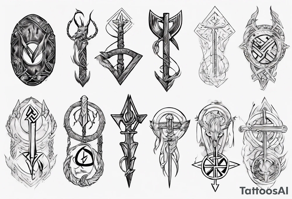 norse gods rune tattoo idea