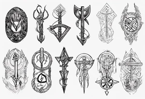 norse gods rune tattoo idea