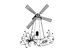 Dutch windmill tattoo idea