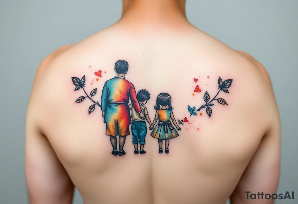 Family 2 parents 2 kids tattoo idea