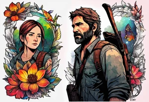 Last of Us firefly tattoo that incorporates Pride colors. I do not want any characters in this tattoo. tattoo idea