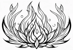 Flames on wirst tattoo idea