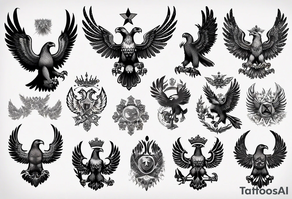 russian eagle tattoo idea