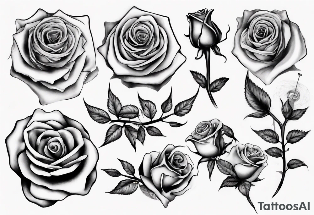 sound roses tattoo idea