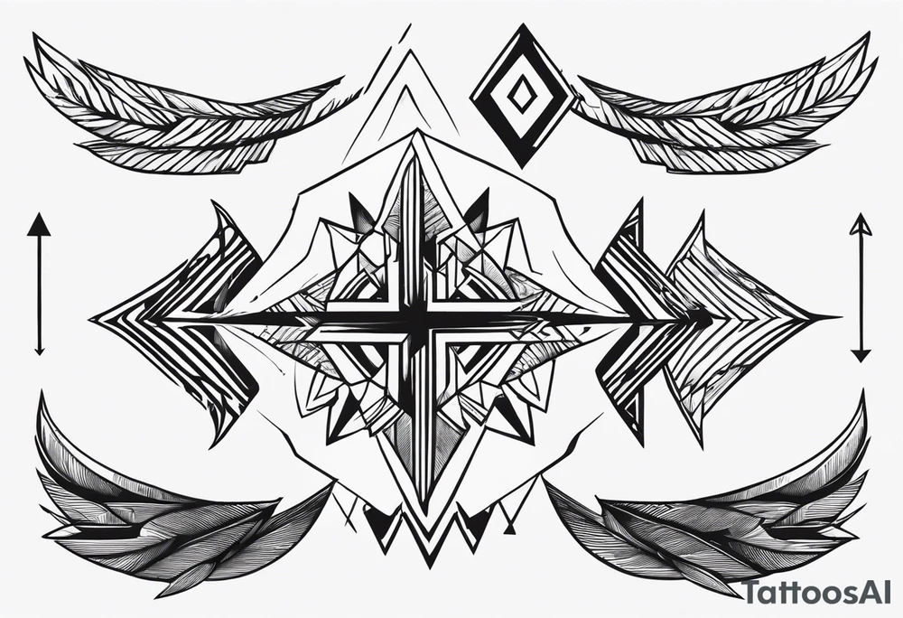 one down six up with the one being the number one and down being a arrow and six being a number and up being a arrow tattoo idea