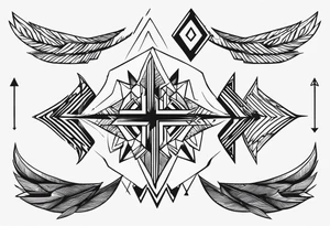 one down six up with the one being the number one and down being a arrow and six being a number and up being a arrow tattoo idea