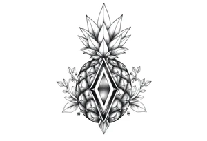 Pineapple,Pubic crown, diamond vagina and anus tattoo idea