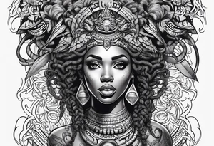 african medusa tattoo idea