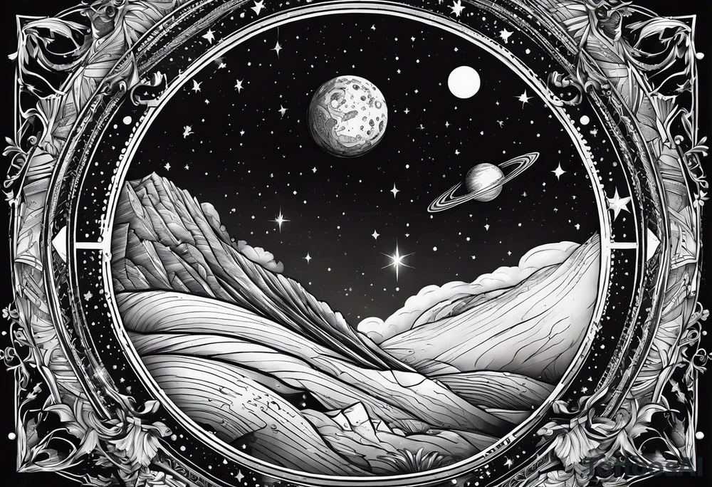 A tattoo that reflects my interest in astronomy. tattoo idea