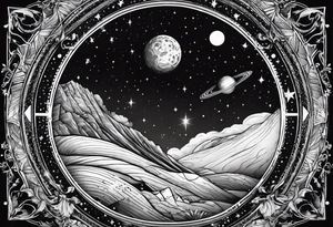 A tattoo that reflects my interest in astronomy. tattoo idea