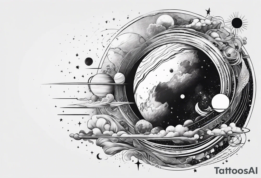 solar system spine tattoo idea