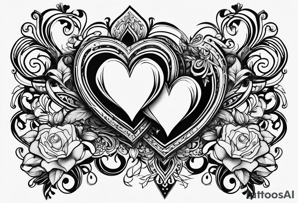 Love hearts tattoo idea