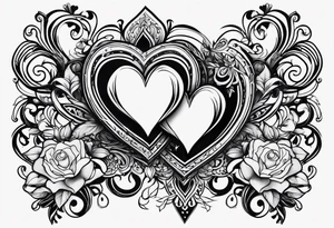 Love hearts tattoo idea