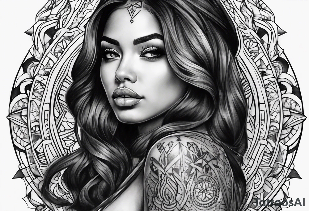Girl chicano tattoo idea
