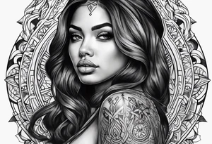 Girl chicano tattoo idea