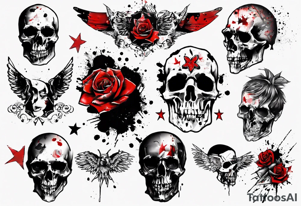 trash polka tattoo idea