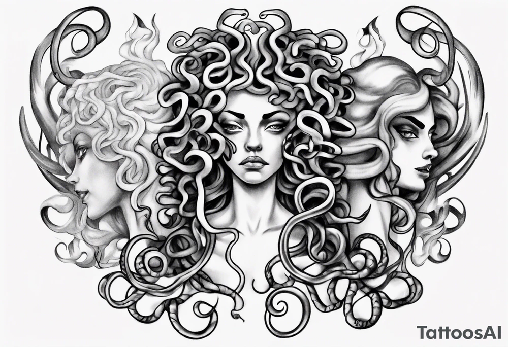 Medusa upper shoulder tattoo idea