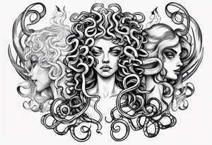 Medusa upper shoulder tattoo idea