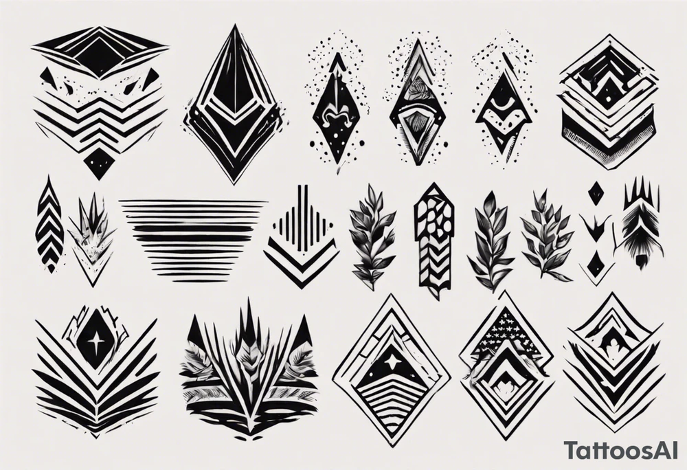 vintage chevron tattoo idea