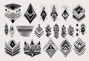 vintage chevron tattoo idea