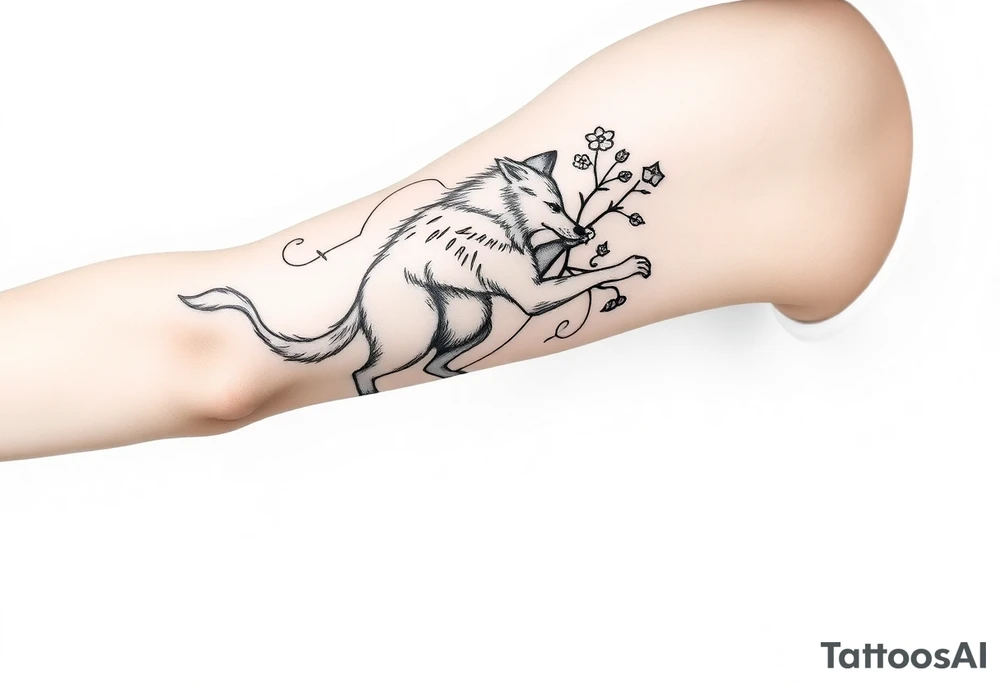 Big bad wolf chasing little red riding hood tattoo idea Big bad wolf chasing little red riding hood tattoo idea