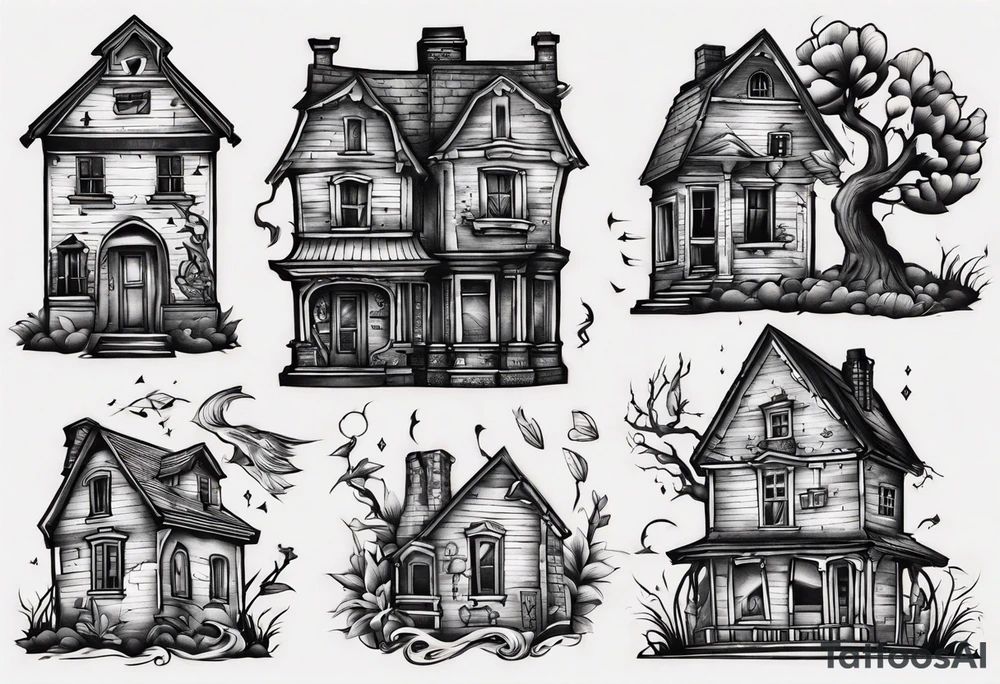 Old house tattoo idea