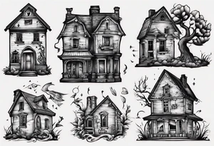 Old house tattoo idea