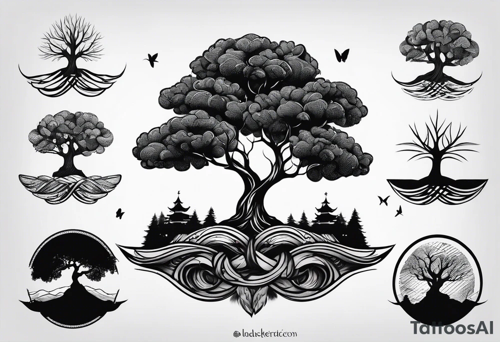 Simple tree tattoo idea