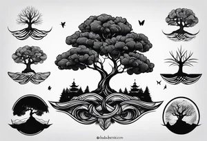 Simple tree tattoo idea
