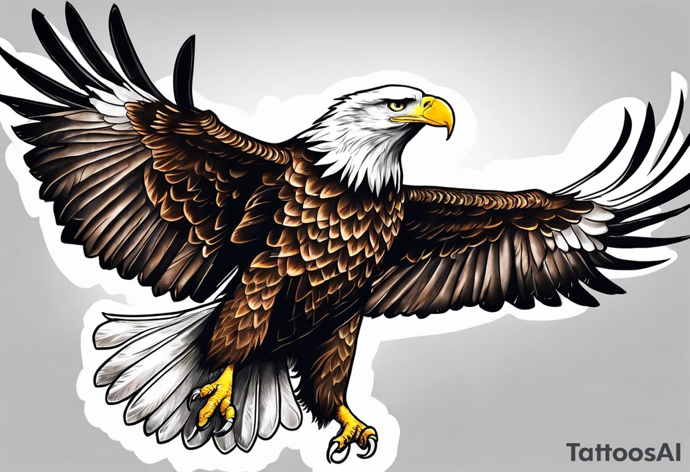 eagle landing tattoo idea