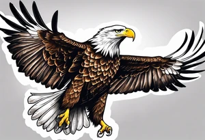 eagle landing tattoo idea