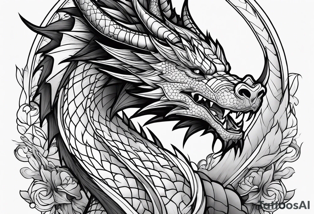 Dragon sleeve tattoo idea