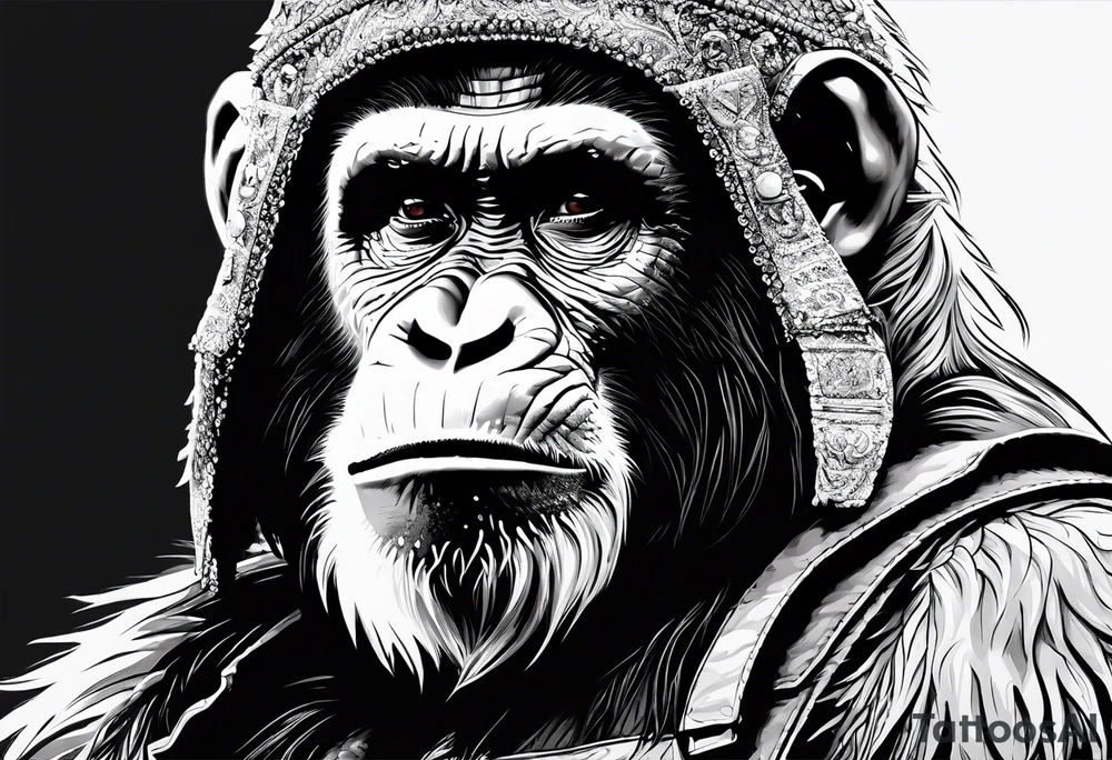 Caesar from the movie planet of the apes tattoo idea
