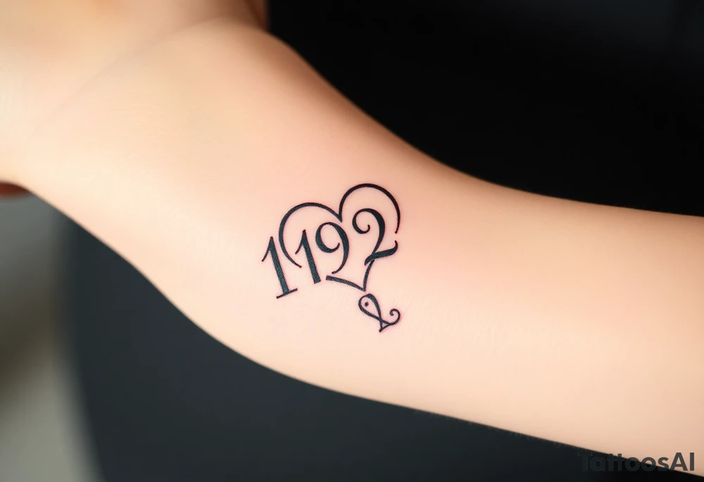 Heart with 192 in the middle and a L connected to the end of teh heart tattoo idea