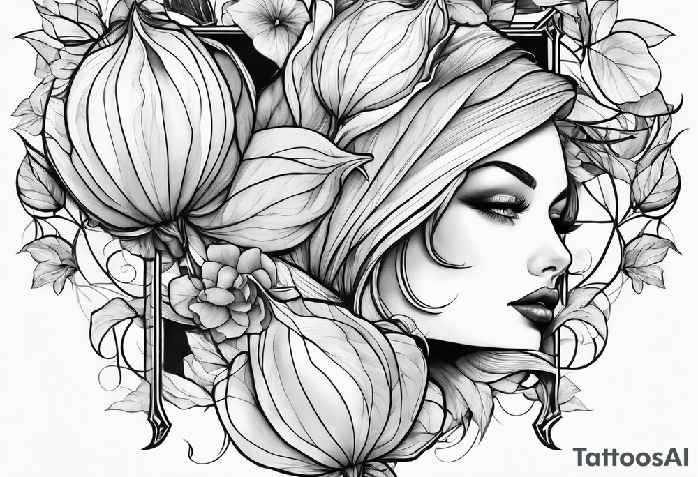 Physalis sleeve tattoo idea