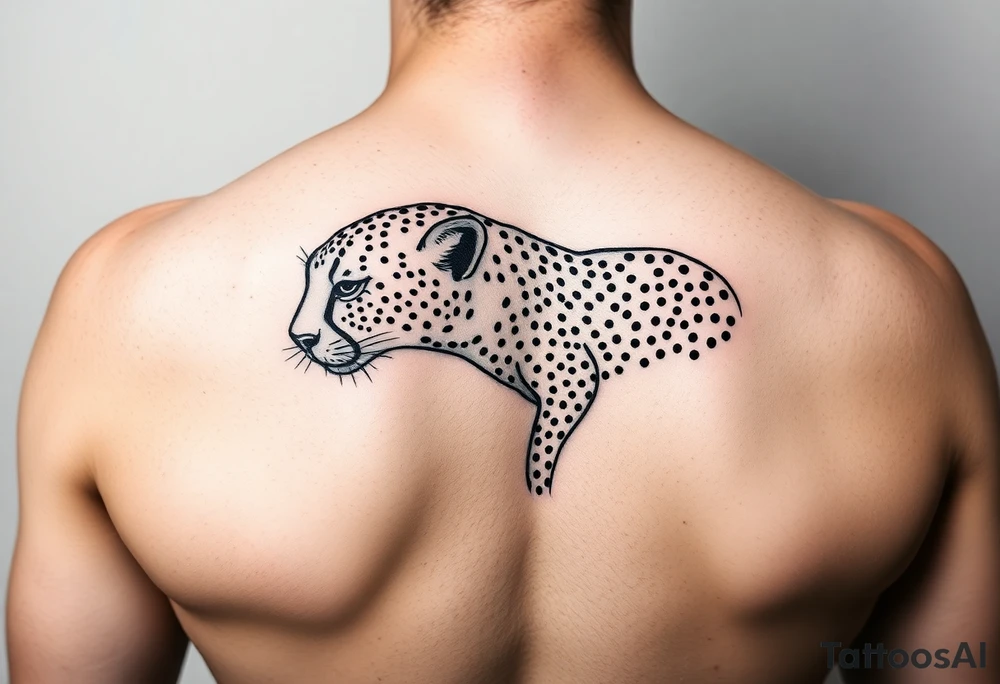 realistic cheetah tattoo tattoo idea