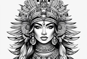 Aztec princess, ollin symbol tattoo idea