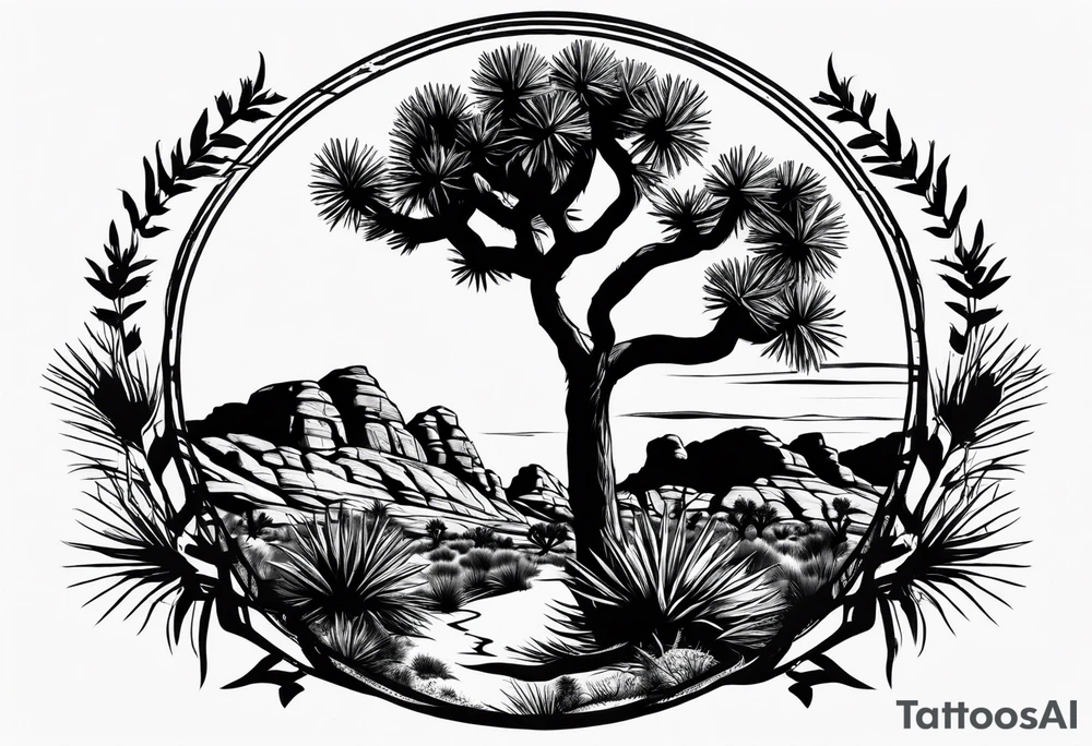 Tall Joshua tree tattoo idea