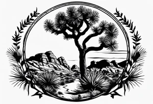 Tall Joshua tree tattoo idea
