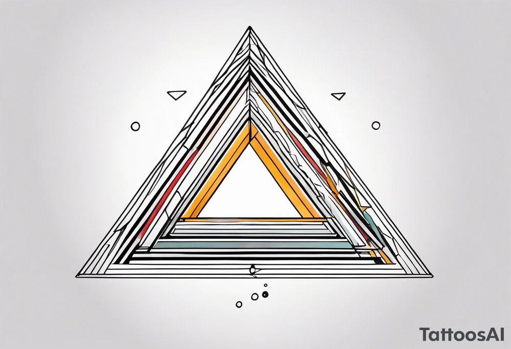 triangle illusion tattoo idea