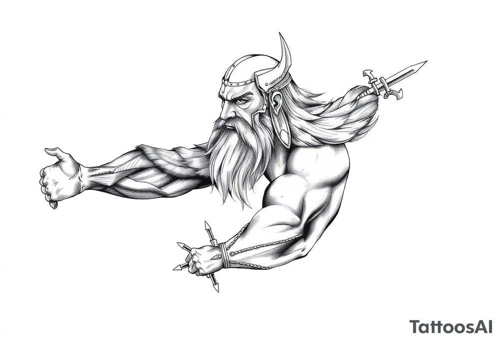 Nordic viking tattoo idea