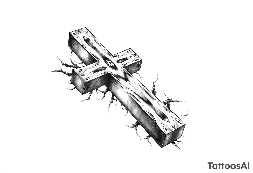 Arm cross tattoo idea