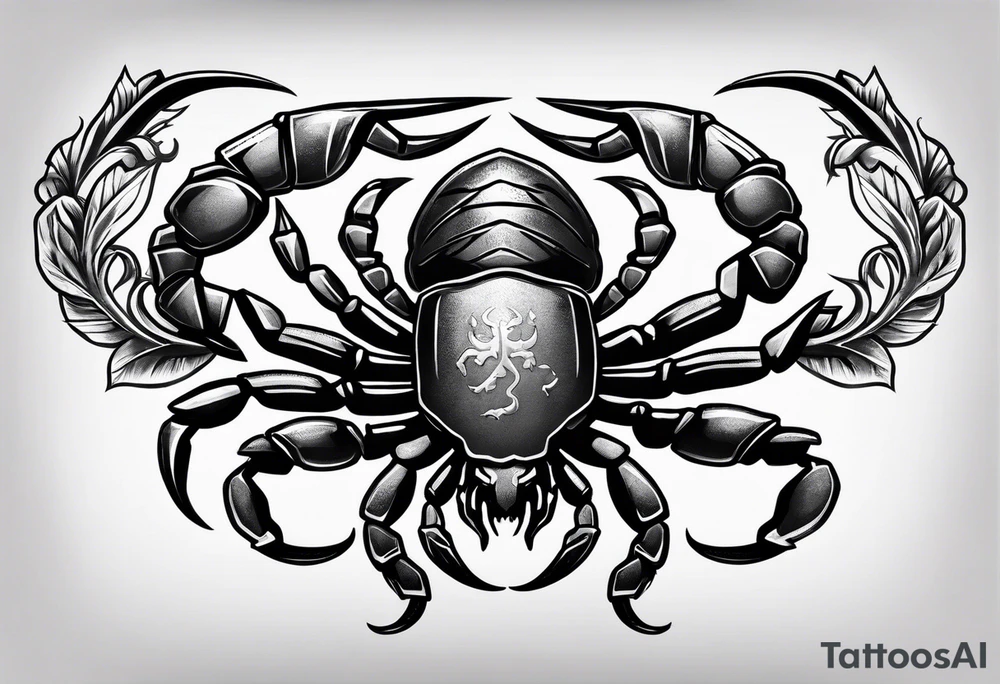 scorpion with rebel flag tattoo idea