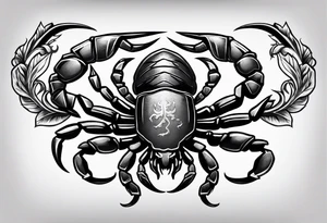 scorpion with rebel flag tattoo idea