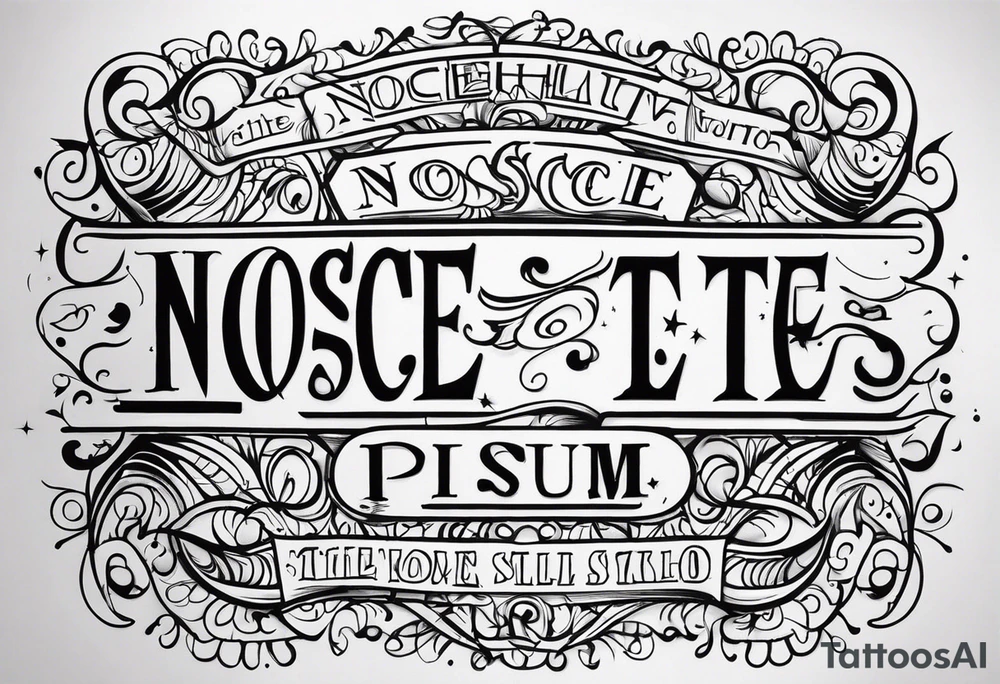 Nosce Te Ipsum tattoo idea