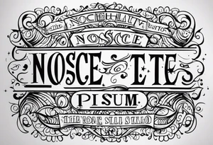 Nosce Te Ipsum tattoo idea