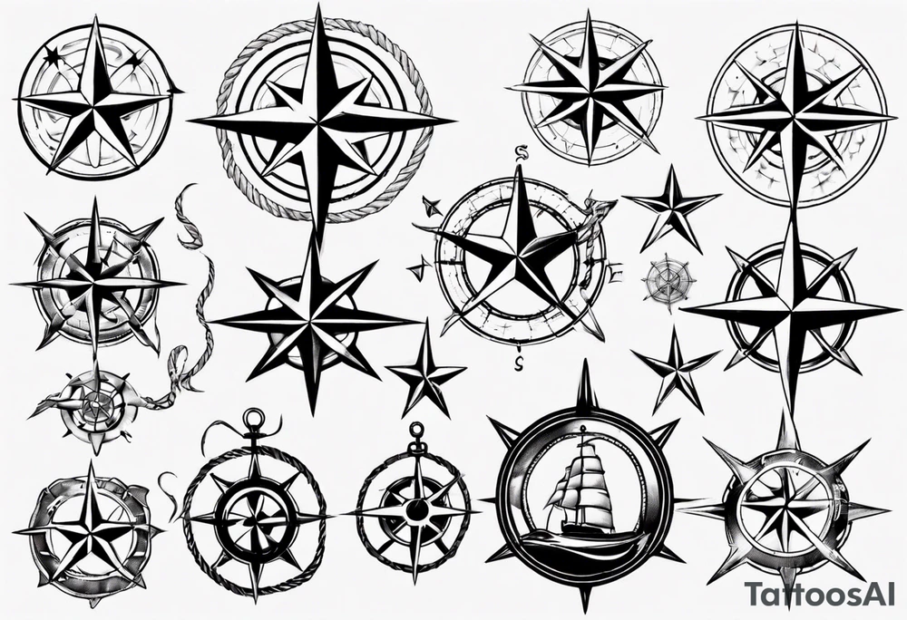 nautical star tattoo idea
