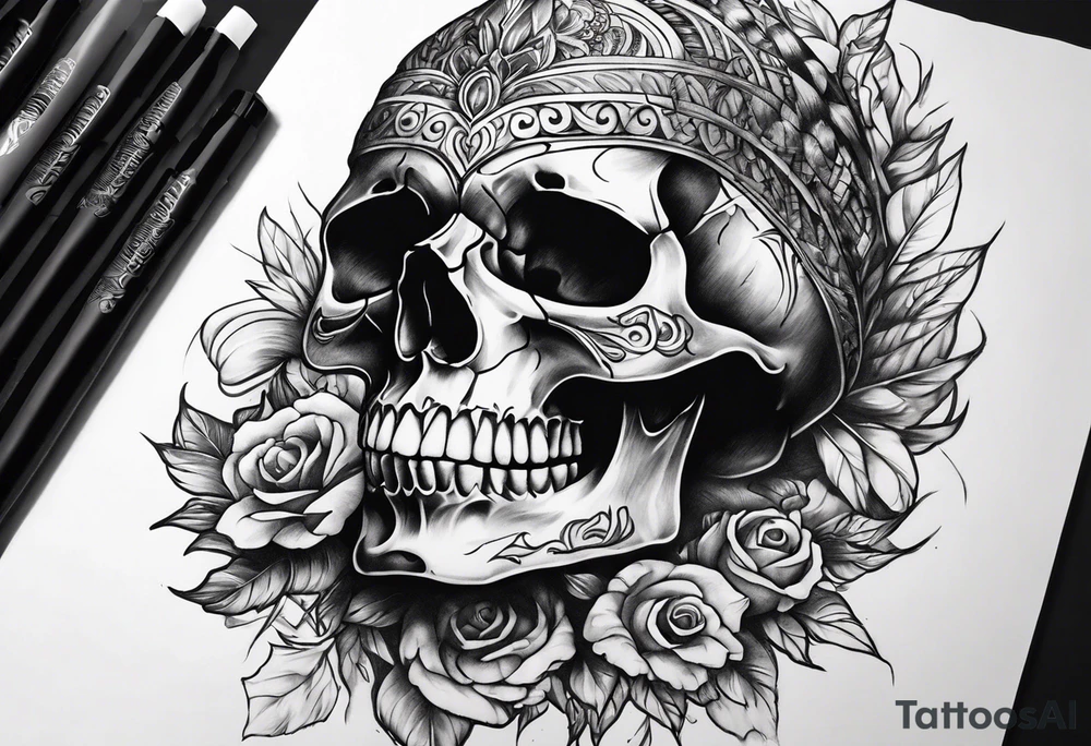 Skull tattoo idea